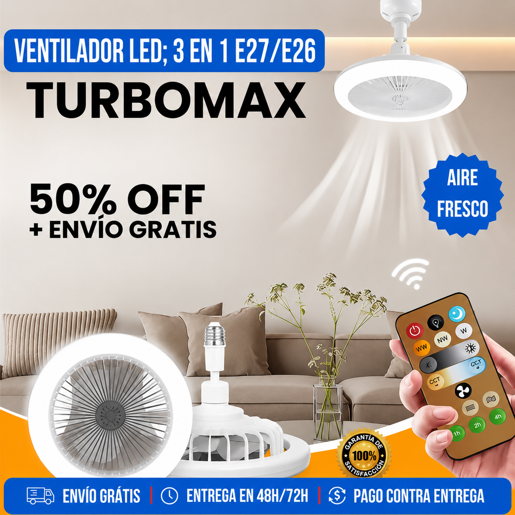 Ventilador Inteligente de LED 2 en 1 TurboMax™ - [SUPER POTENTE] 🌀⚡